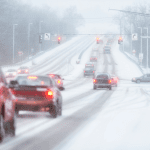 cars driving through the winter, instead of considering car transport