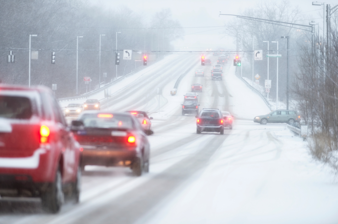 cars driving through the winter, instead of considering car transport
